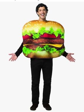 Cheeseburger Costume, Adult One size , 30 x 35,COSTUME INCLUDES: Foam Tunic